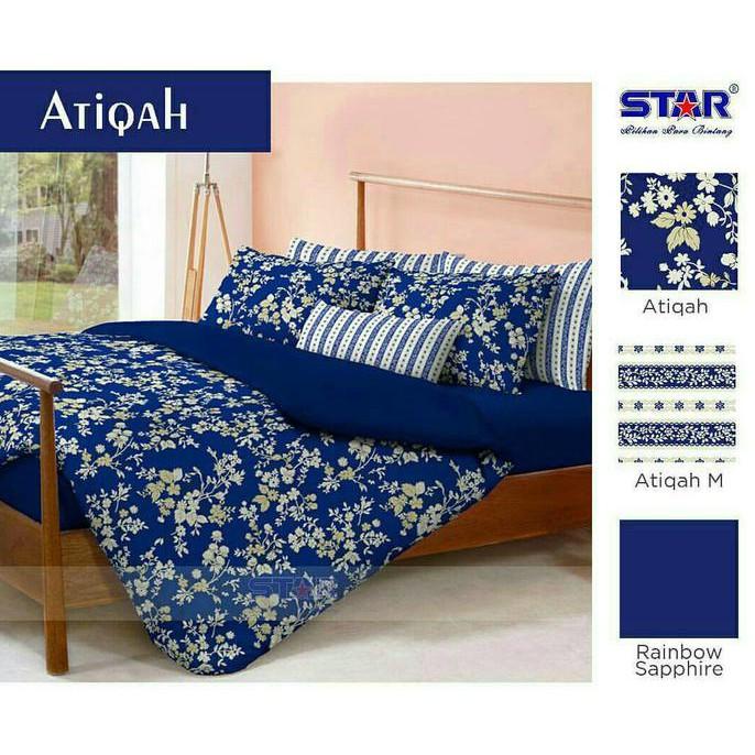 SPREI STAR ATIQAH BIRU UKURAN 160X200 - JDOAIHTG