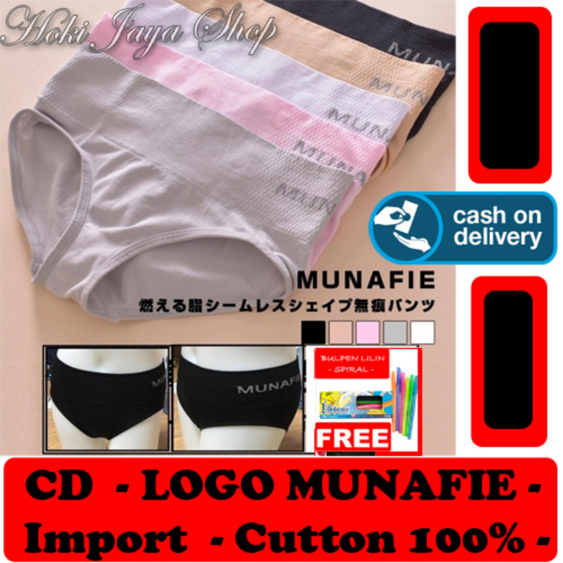 Women Munafie HOKI COD CD Munafie Slim Pant Celana Dalam Korset Dengan Logo Kualitas Import Cutton 100