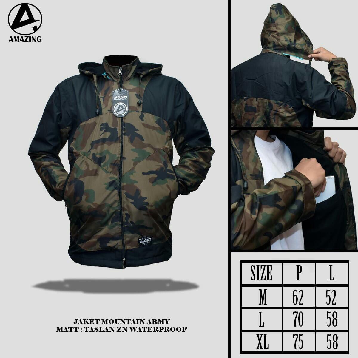 ULTIMOSHION - JAKET ADVENTURE ARMY WATERPROOF