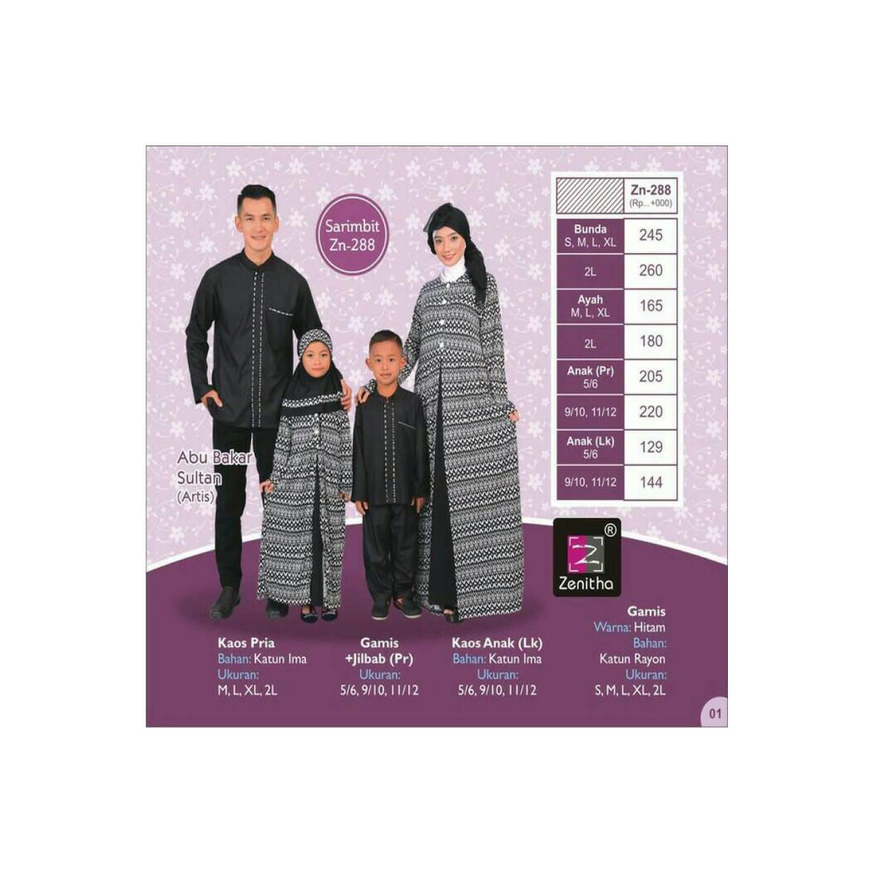 SARIMBIT KELUARGA ZENITHA GAMIS COUPLE ZENITHA