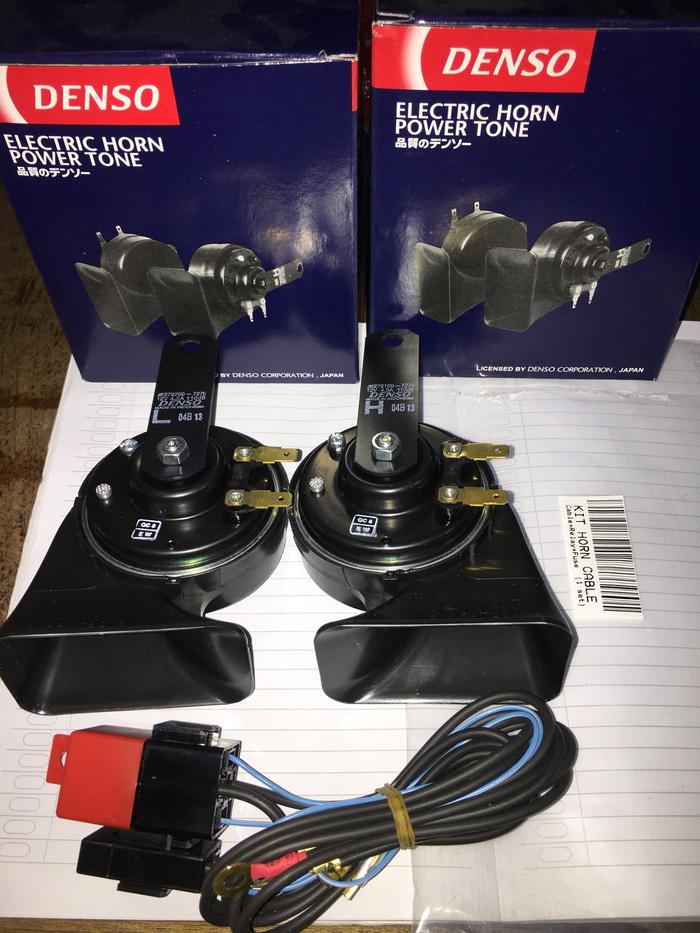 1 Set Klakson Keong + Relay Set Original Denso 12V (Motor & Mobil)