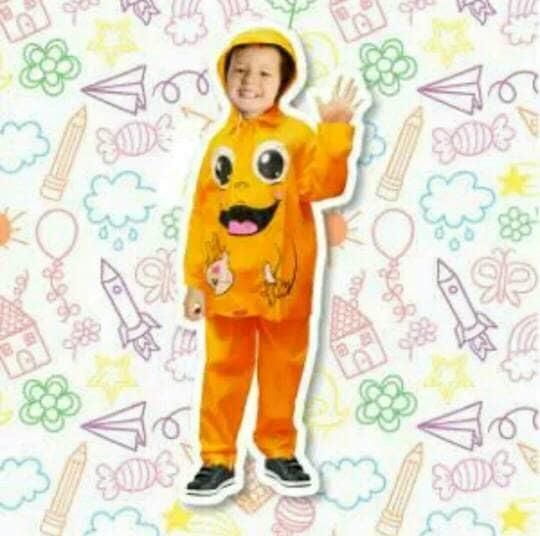 JAS HUJAN ANAK KARAKTER KIDO - SETELAN BAJU CELANA & TAS - MURAH LUCU