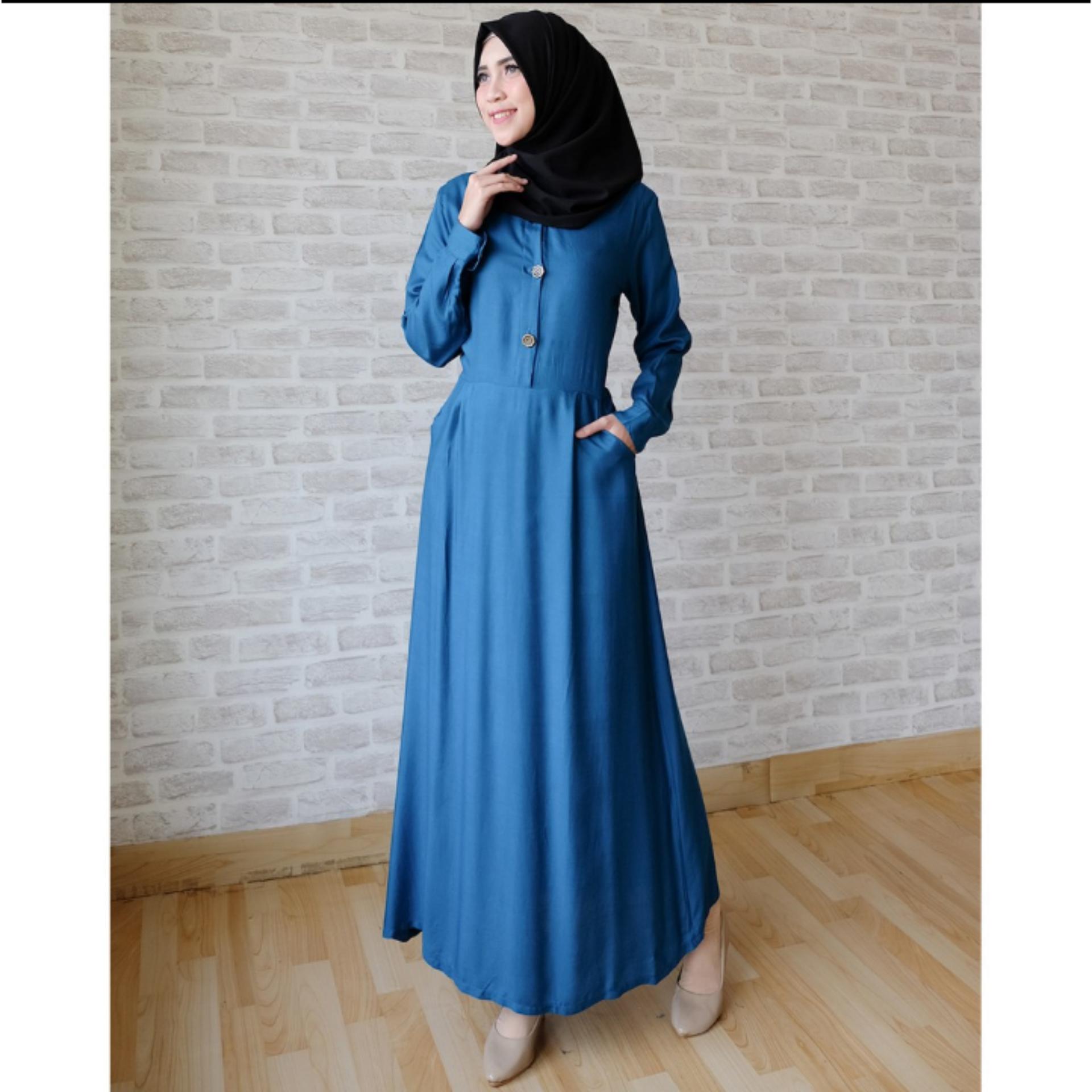 Gemilang Gamis Syari Dress Muslimah With Hijab - All Size