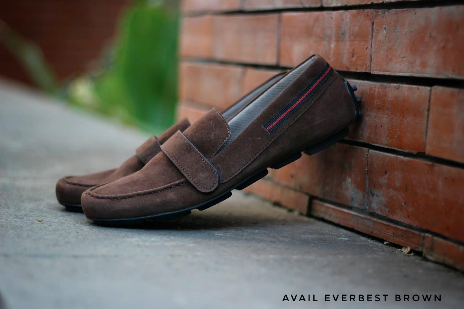Sepatu pria casual slip on AvaiL everbest Suede - sepatu avail