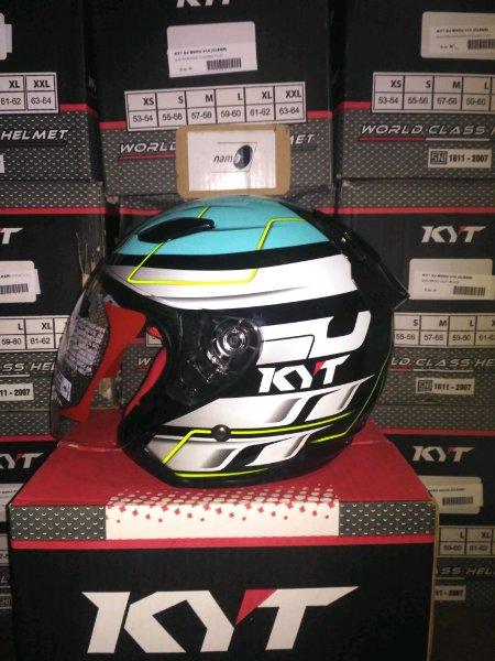 Helm kyt Dj maru seri 13 blue