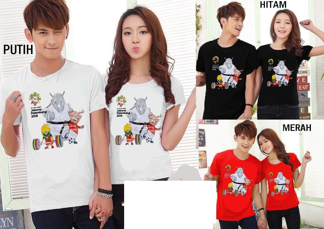 FASHION STORY - KAOS COUPLE ASIAN GAMES 2018 (2136)/ ASIAN GAMES JAKARTA PALEMBANG/ T-SHIRT PASANGAN /KAOS COUPLE /BAJU COUPLE /ATASAN COUPLE /BAJU PASANGAN