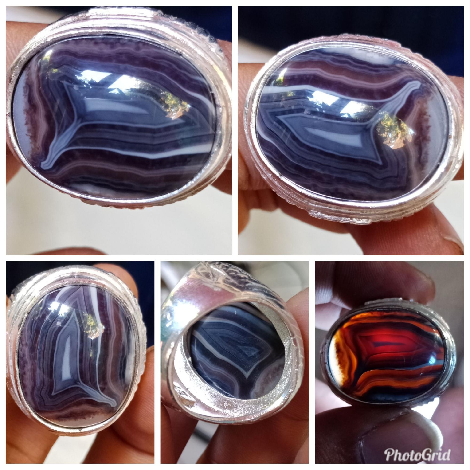 Natural Batu Cincin Kantong Semar Antik