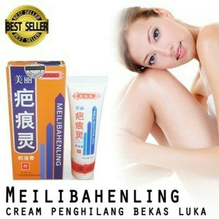 Meilibahenling 100% ASLI Original Cream Penghilang Bekas Luka Seketika - Menghilangkan Bekas Luka Bakar,Luka Knalpot, Luka Cacar, Luka Knalpot, Luka Flex dll - MEILIBAHENLING ORIGINAL Lotion Minyak Ular - Lotion Penghilang Bekas Luka