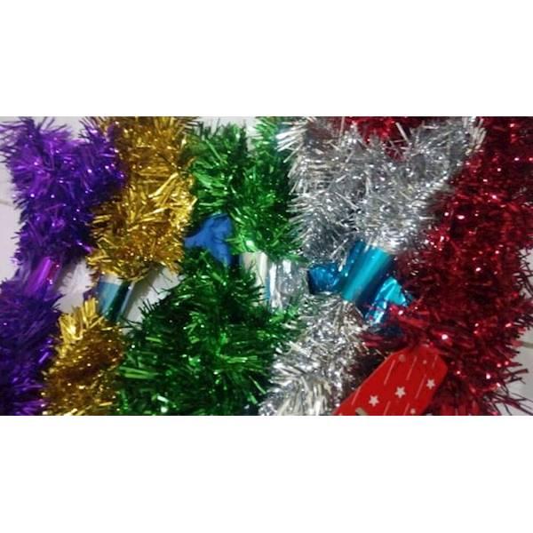 Costum Pesta Acessories Slinger Natal Xmas Garland Metalik 2M 1 Warna