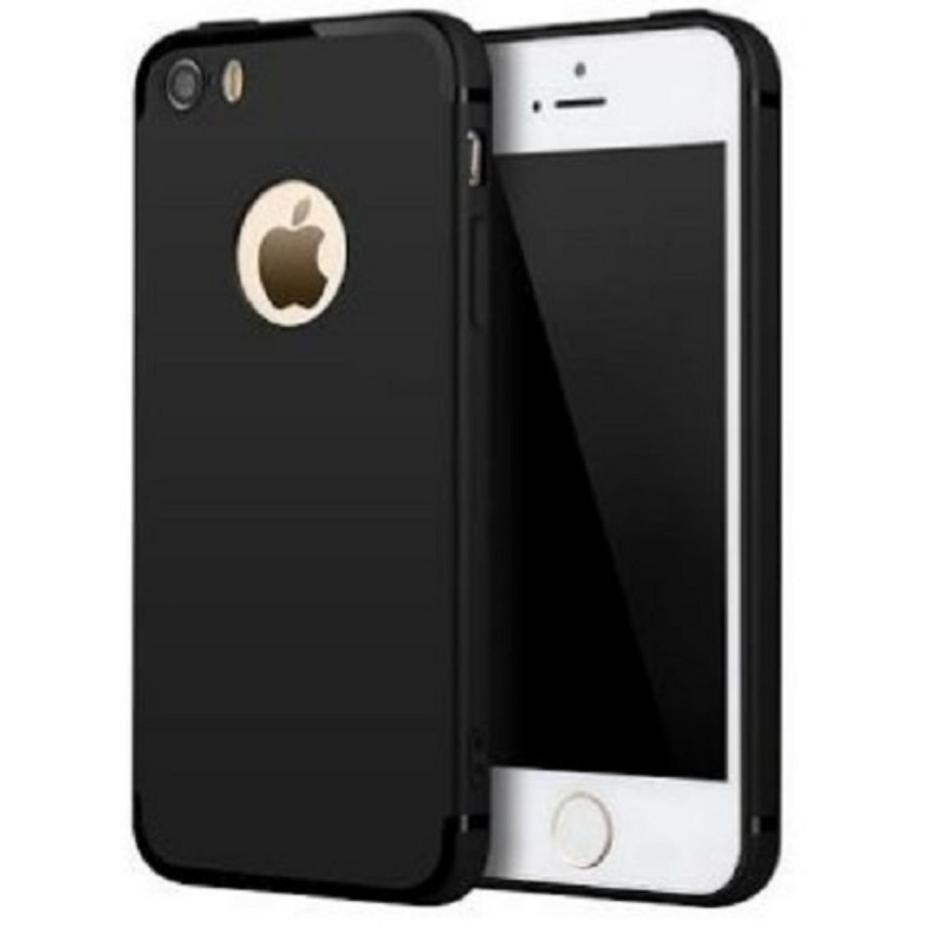 DarkNight for iPhone 5 / 5G / 5S / SE | Slim Case Black Matte Softcase Premium (Anti Minyak/Anti Sidik Jari) - Hitam Doff