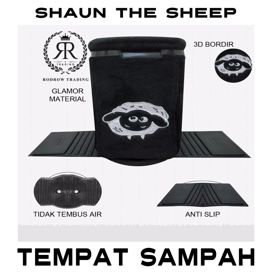 Tempat Sampah Mobil / Tong Sampah Mobil / Tempat Sampah Mobil Motif Shaun The Sheep / Car Dustbin Shaun The Sheep