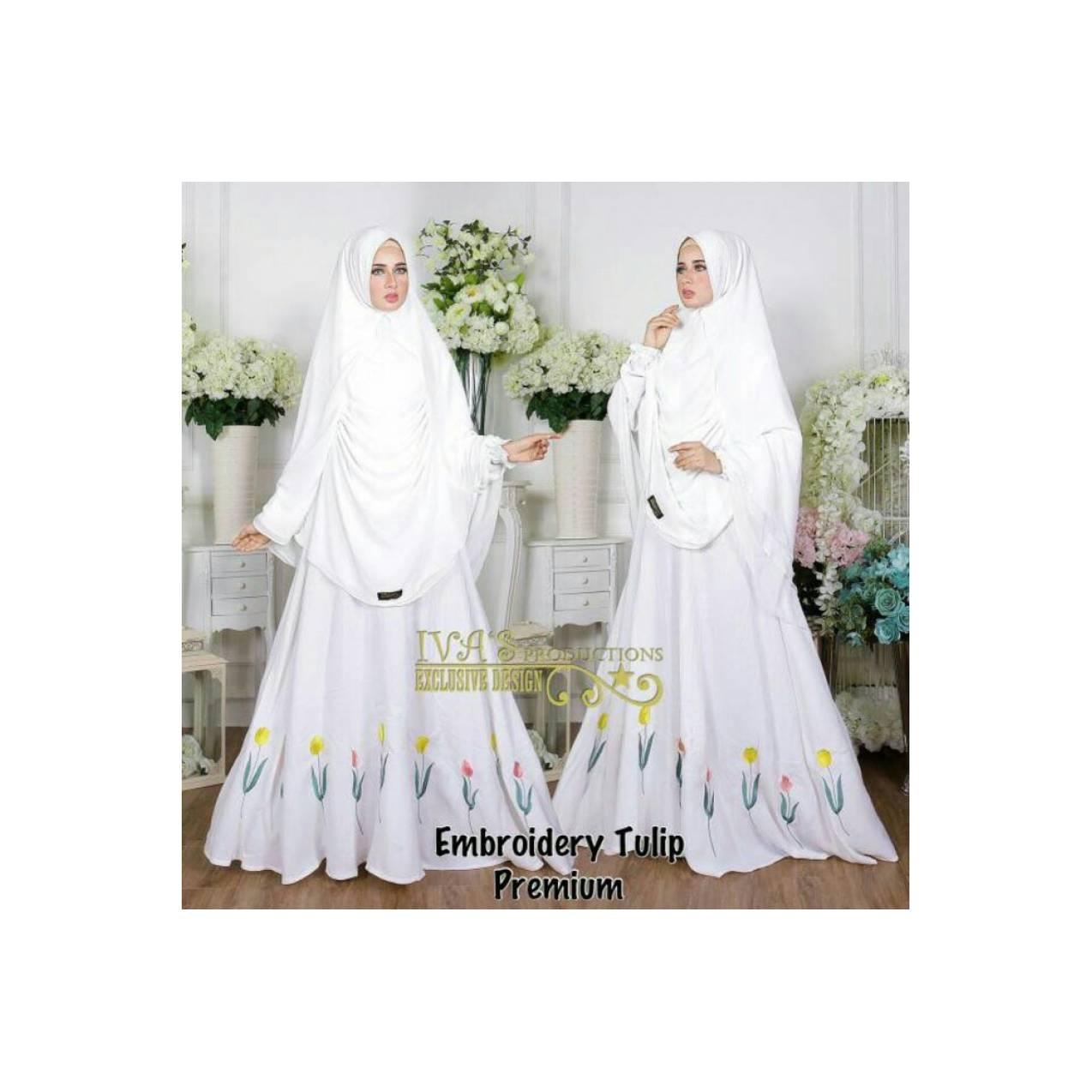 Sewa set walimah/pengantin syari simpel ORI broken white