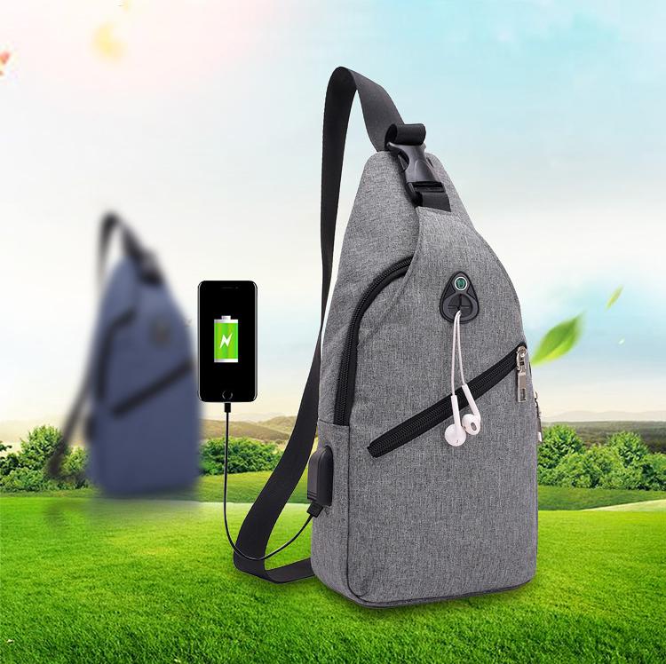 Tas Selempang USB Sling bag Charger Murah Impor Batam Tas Slempang Tas Dada TCS06