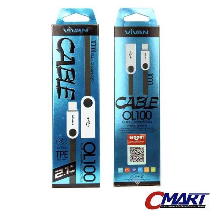 ORIGINAL - Vivan Kabel Apple iPhone Lightning Data Charger Cable - VVN-OL100