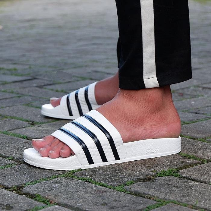 Sandal Original Adidas Slide Adilete Indigo White Black