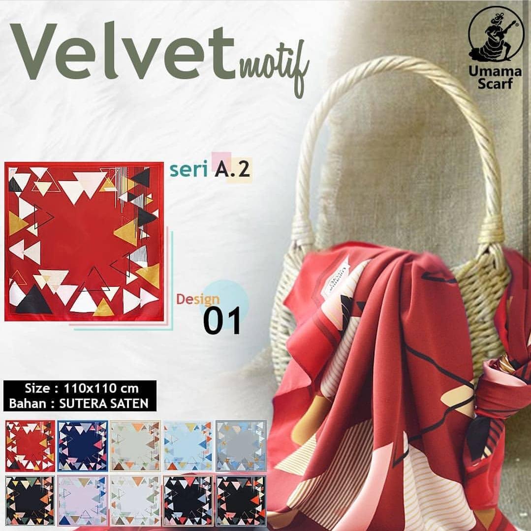 Hijab Segi Empat Motif abstrak bahan satin / Jilbab Segi Empat Motif / Kerudung Segi Empat Motif /Hijab Segi Empat Umama scarf valvet motif