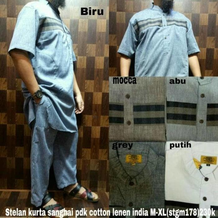 Baju Pria - Gamis Pakistan Dan Sirwal Al Amwa Kotton Lenen India Halus