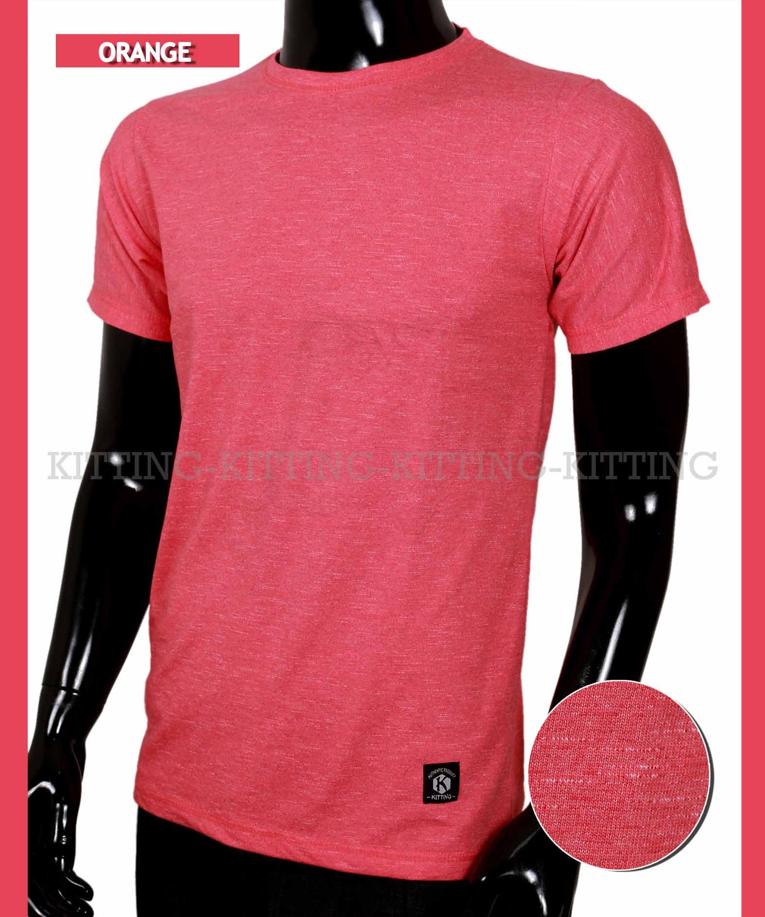 Kaos pria fashion terbaru motif keren warna orange