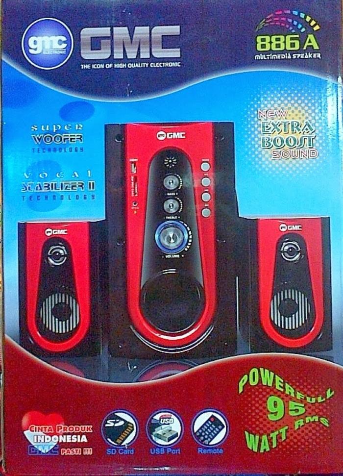 GMC 886A Multimedia Speaker Aktif 2.1 Channel 95W - USB, SD Card, MMC