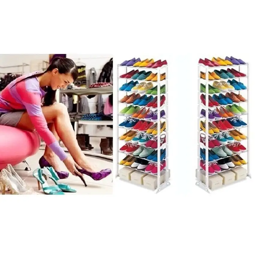 Amazing Portable Shoe Rack Foldable 30 Pairs Rak Sepatu 10 Tingkat Lazada Indonesia