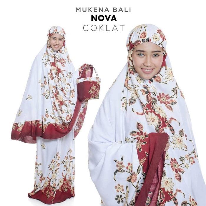 Auf Hammas Mukena mewah / Mukena dewasa / Mukena bali / Mukenah / Mukena katun jepang / Mukenah Wanita / Mukena Putih / Mukenah Murah / Mukenah Jumbo / Mukenah Remaja / Mukenah Dewasa Bali Nova Coklat