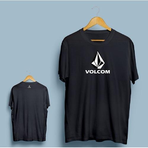 Kaos Pria / Kaos Cowo Kaos Murah Lengan Pendek Volcom Logo - Hitam