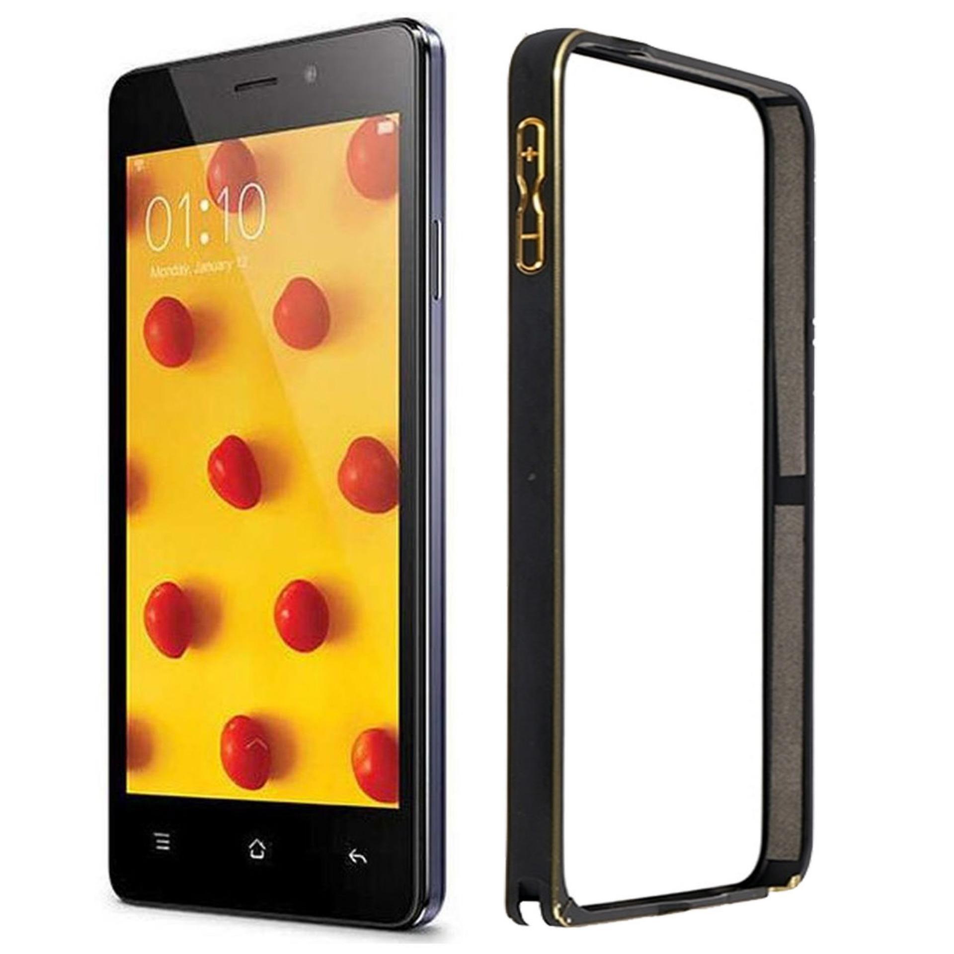 Aluminium Bumper Stainless Metal Bezel List for Oppo Joy 3 / A11 / A11W / A11T - Htam
