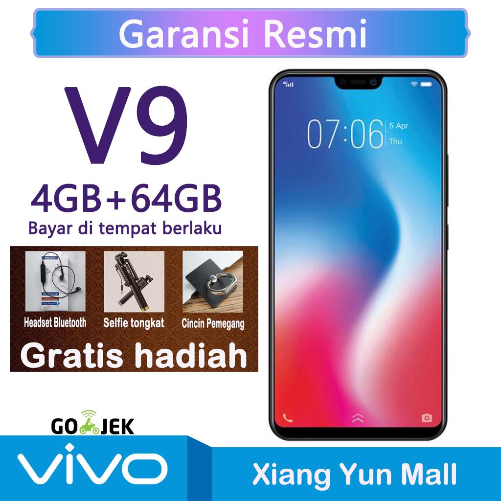 Vivo V9 4G/64G - 6.3 inches Snapdragon 450 AI Face Access FullView™ Display untuk Garansi resmi