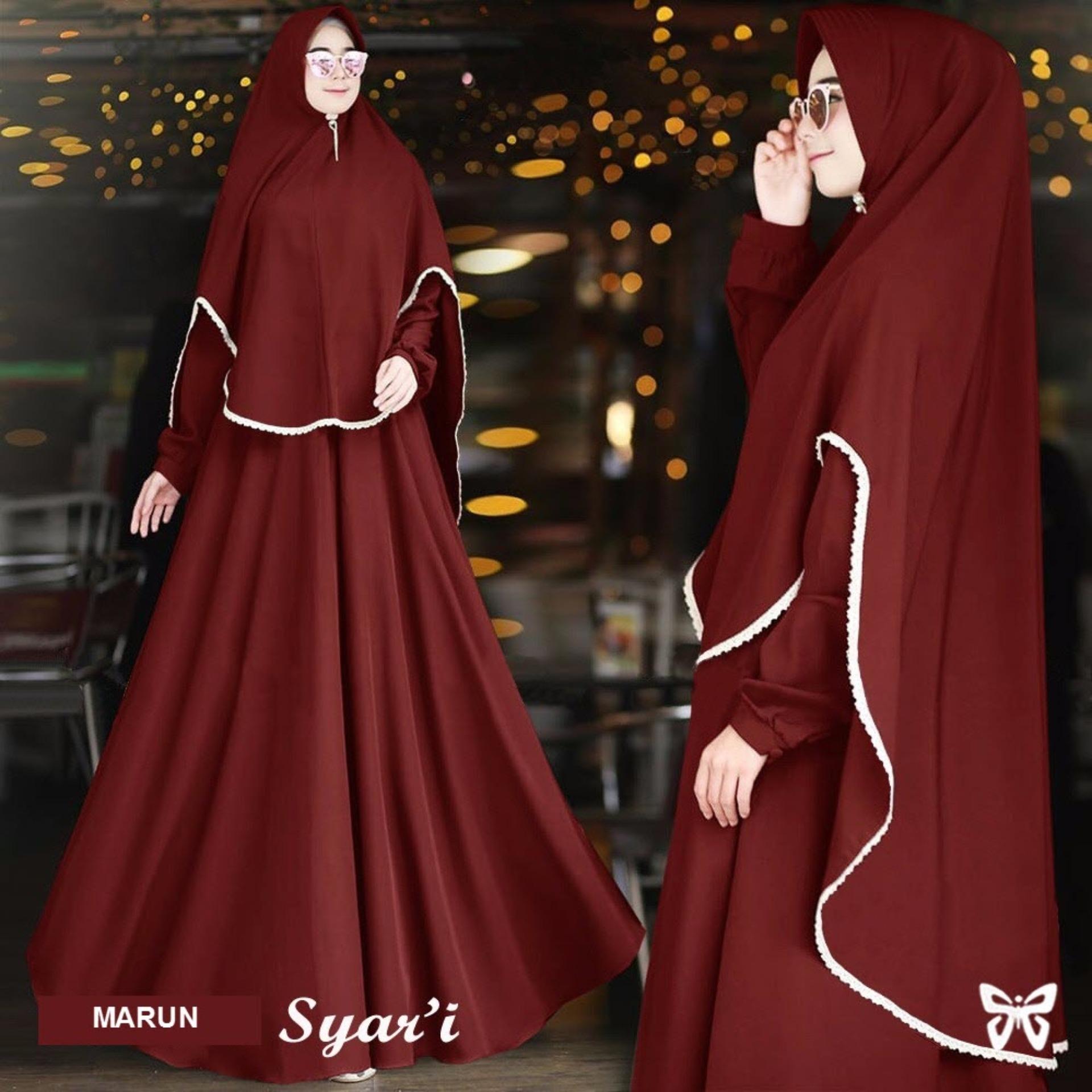 Sera Outfit Gamis Syari Set 2 in 1 Lis Renda MSR150 / Baju Muslim Wanita Syar'i / Gaun Muslimah / Maxi Dress Lengan Panjang / Hijab Polos / Jilbab Khimar / Srfahtira Sera Outfit Gamis Syari Set 2 in 1 Lis Renda MSR150 / Baju Muslim Wanita Syar'i / Gaun Muslimah / Maxi Dress Lengan Panjang / Hijab Polos / Jilbab Khimar / Srfahtira