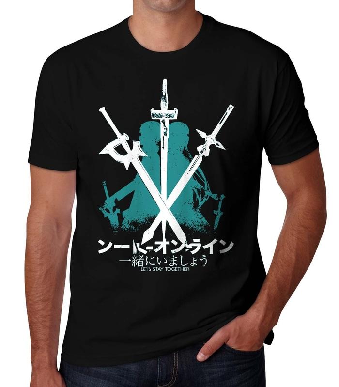 KAOS ANIME SWORD ART ONLINE SILUET BAJU DISTRO SAO MANGA MURAH