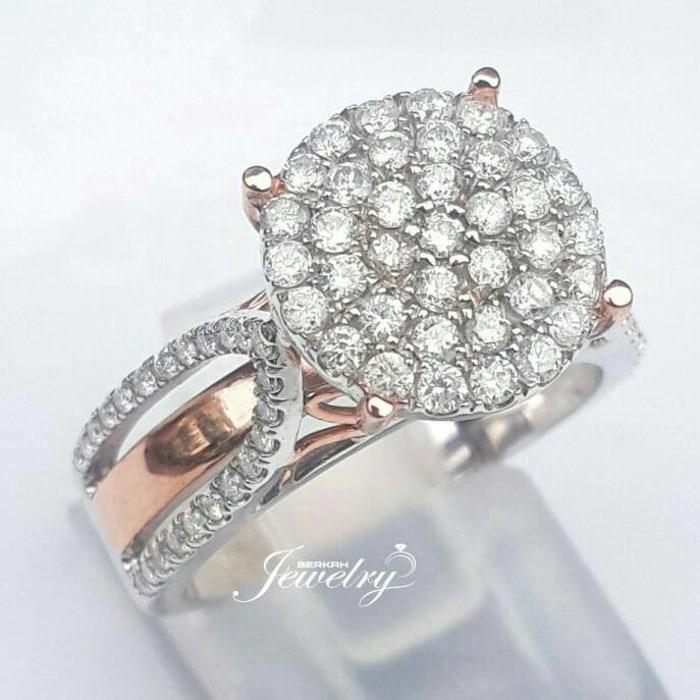 Cincin Emas Berlian Eropa Natural Diamond Wedding Nikah Kawin Tunangan