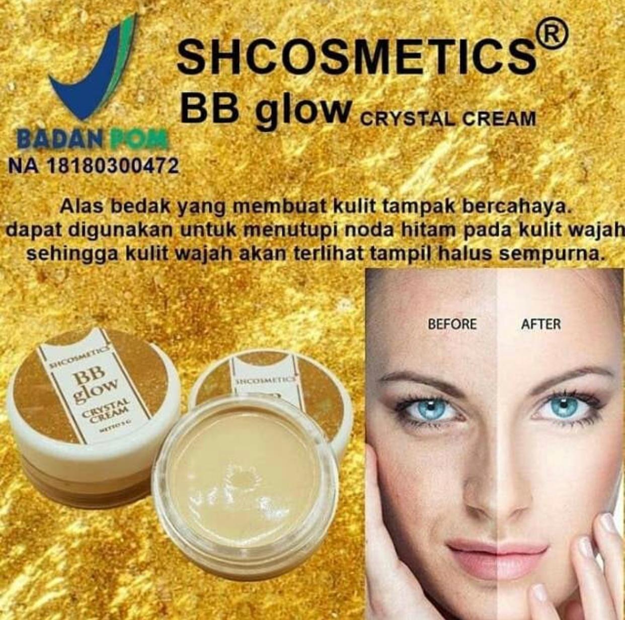 BB Glow Crystal Cream Original 100% Asli - BB Cream - BB Glowing, BB Glow Crystal - Pelembab Wajah - Cream Pemutih Wajah - Alas Bedak Make Over - Fondation Wajah - Pelembab Wajah Wanita - Pelembab Muka - Cream Pemutih Wajah Glowing - Cream Wajah Glowing