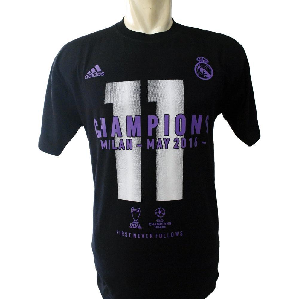 Kaos Real Madrid La Undecima Uefa Champions League Ucl 2016 Winners ( Kaos Distro Bola Terbaru ) Juara Liga Champion 2016 Otdesign Ot_design - HITAM