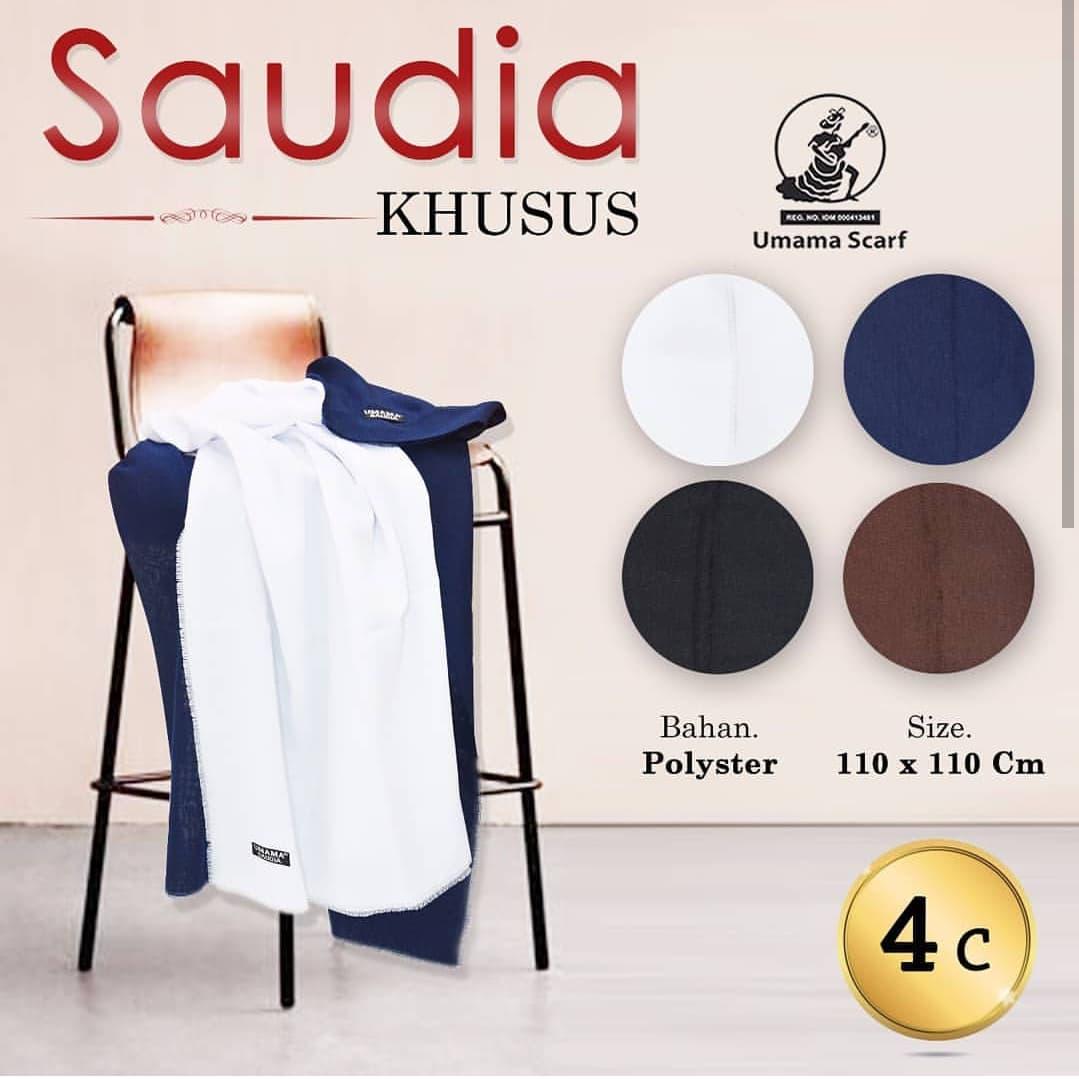 4 Pcs Hijab Segi Empat saudia warna khusus hitam navy coklat putih / Jilbab Segi Empat saudia polos / Kerudung Segi Empat saudia polos / segi empat polos saudia