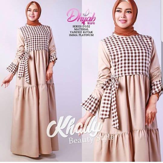 Gamis Khally Dress Balotelly Mix Cotton Baju Muslim Terbaru 2018 Dress Wanita Gaun Pesta Lengan Panjang Murah Fashion Pesta Wanita Casual Remaja Baju Model Terbaru