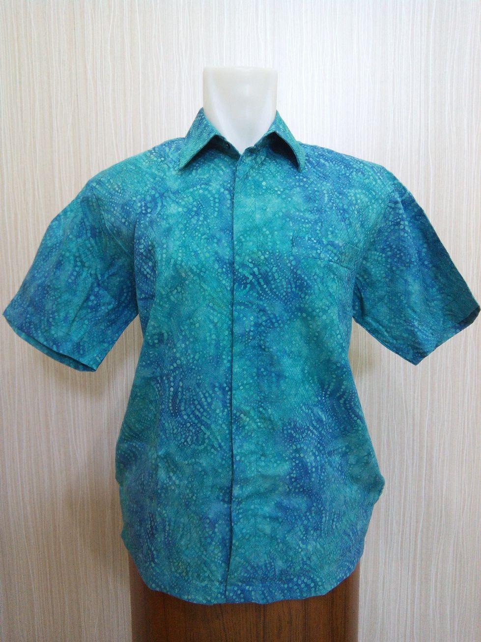 Kemeja Batik Baju Kerja Pria Lengan Pendek Formal Casual Kantor SP372 Biru Muda Arcobaleno Kemeja Batik Casual Lengan Pendek dengan DESAIN EKSKLUSIF dan ELEGAN