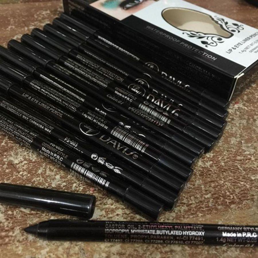 Cantik Alami dengan (12pc) Eyeliner Davis Hitam - Pensil Alis
