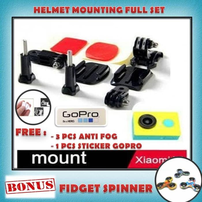 Ready! Helmet Front Mounting Buat Nge Vlog Mounting Helm Xiaomi Yi Atau Gopro - ready stock