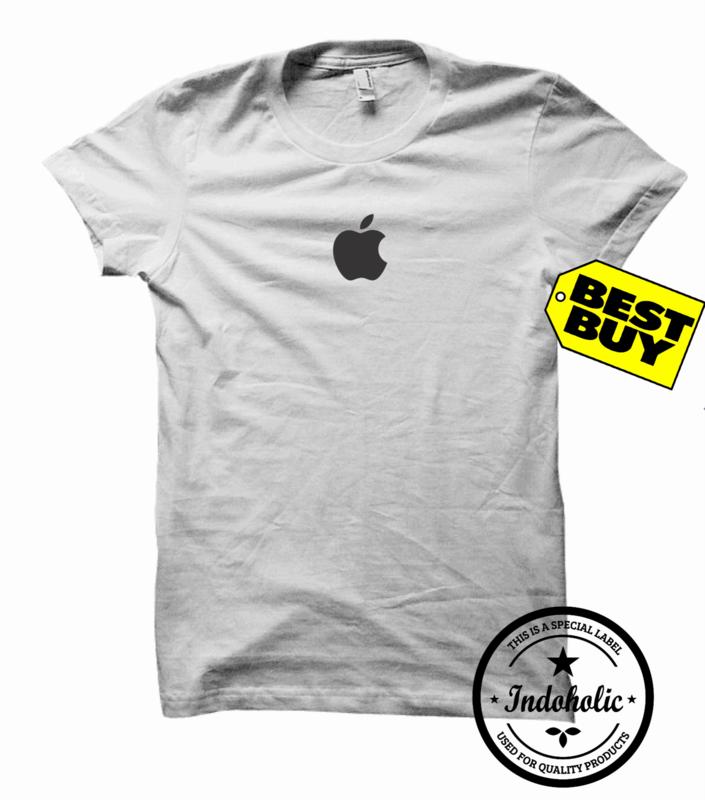 Indoholic Apparel Kaos Distro Apple Baju Pria Bandung Lengan Tangan Pendek Raglan Reglan Muslim Moslem Premium Lebaran Gildan Murah Keren Wanita Anime