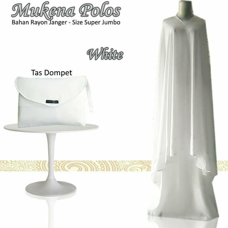 MUKENA PUTIH POLOS / MUKENA BALI / MUKENA KATUN / JUMBO / BIG SIZE