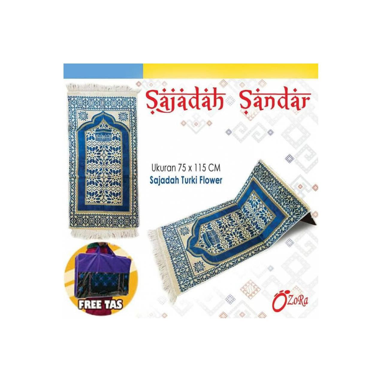 Sajadah Sandar Turki Flower Murah Lipat Busa Berkualitas Karpet Pabrik