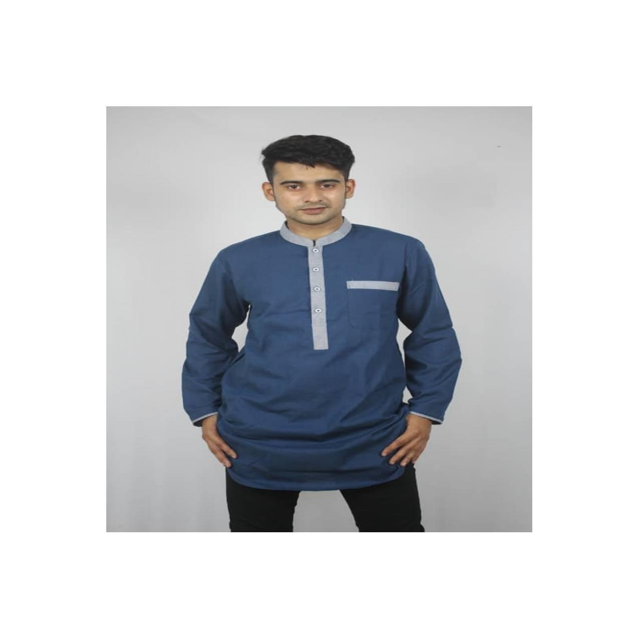 Exclusive Baju Koko Setelan Pakistan Busana Muslim Pria Dewasa Kp Biru