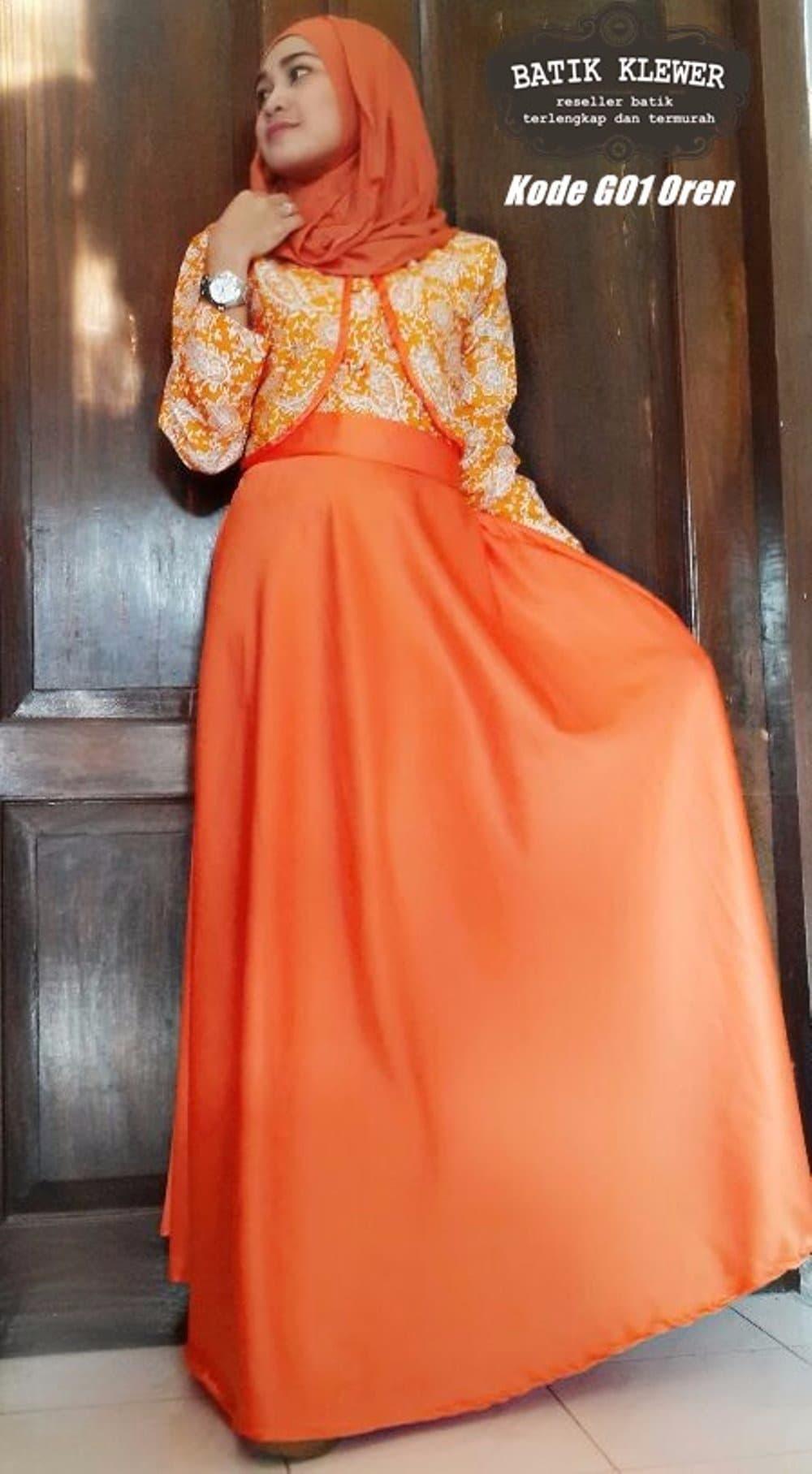Promo New Terbaru Terlaris Batik Hijab Batik Gamis Clarissa Putri Ay