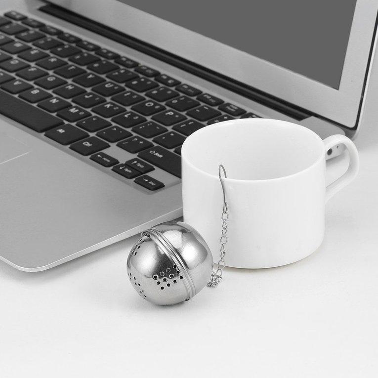Jiehaosheng estore Silver Stainless Steel Teakettles Strainer Tea Locking Spice Egg Shaped Ball