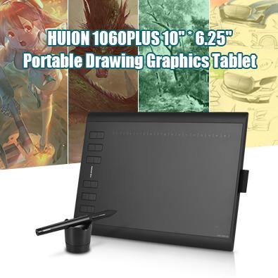 HUION 1060 PLUS Portable Menggambar Graphics Tablet Pad 10