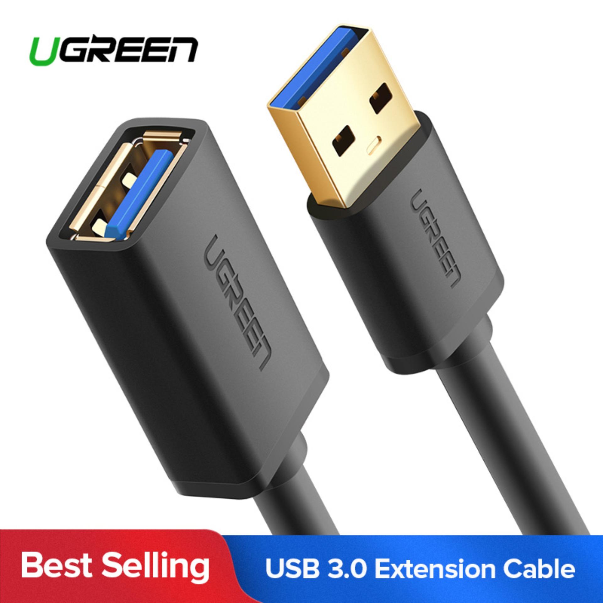 UGREEN USB Kabel Ekstensi USB 3.0 Extender Kabel Tipe A MALE To Female Transfer Data Lead untuk PlayStation, Xbox, Oculus VR, USB Flash Drive, Card Reader, Hard Drive, Keyboard, Printer, Kamera (1 M)