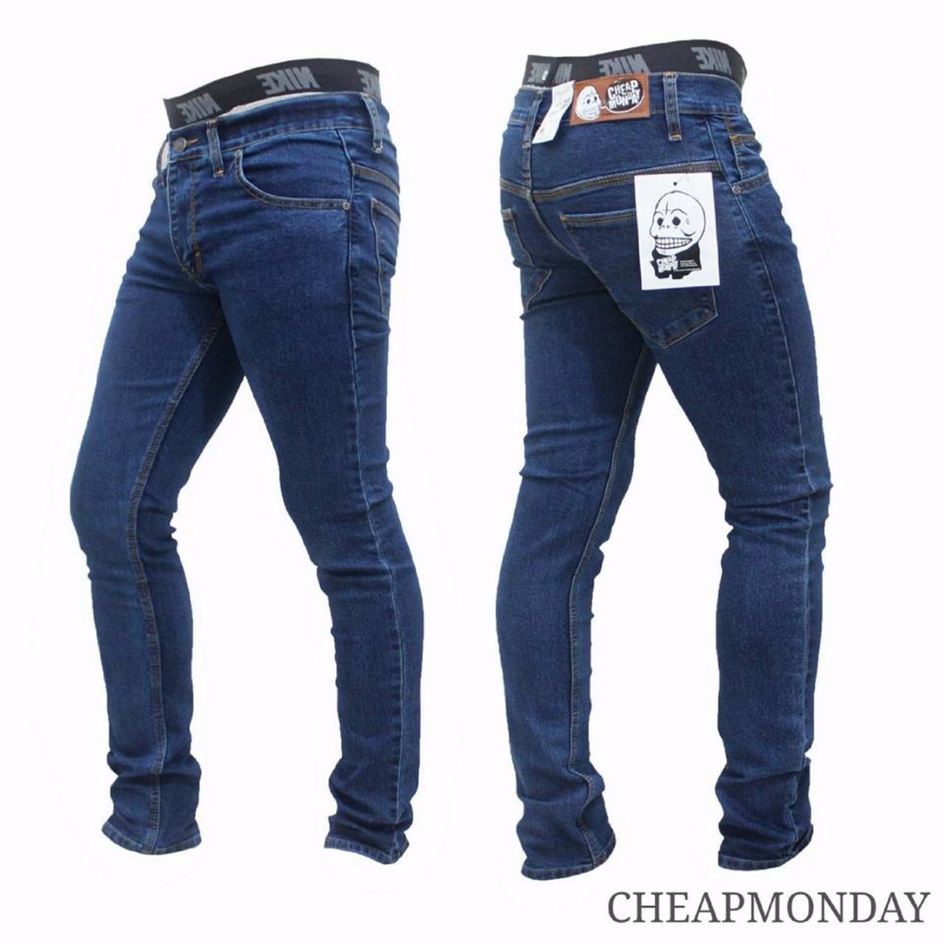 Celana Jeans Skinny Premium Hitam Pria Denim