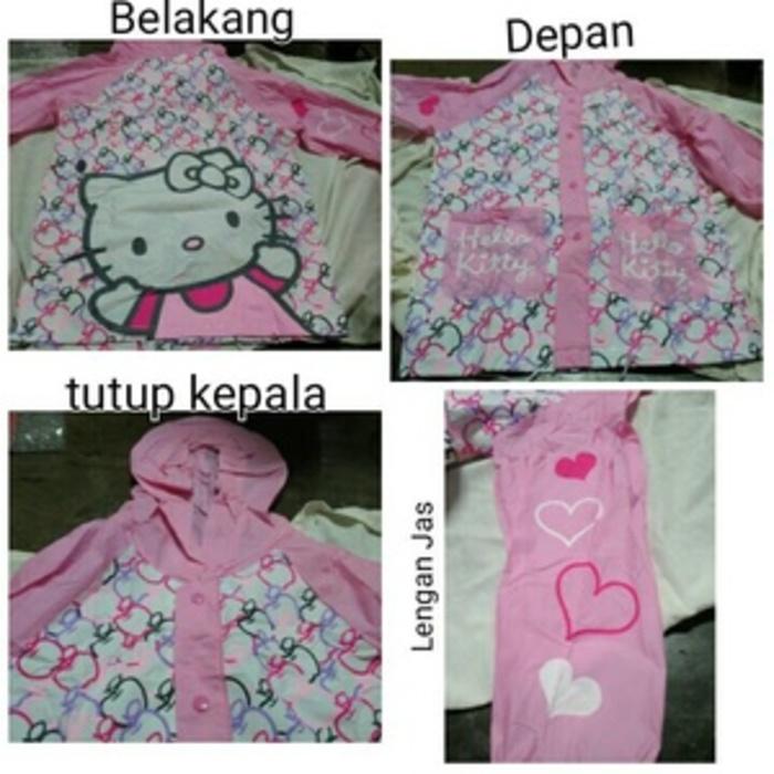 Jas Hujan Hello Kitty MOTIF / Jas hujan Cewe / Jas Hujan anak-anak Murah