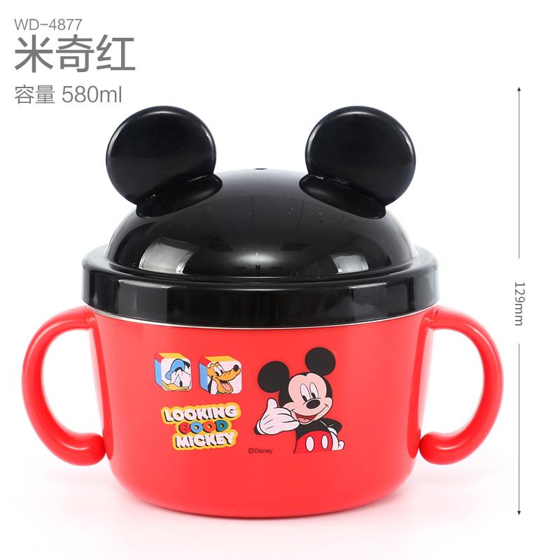 Disney Binaural Mangkuk Mangkuk Anak Mangkok Anti Karat Imut Sayang