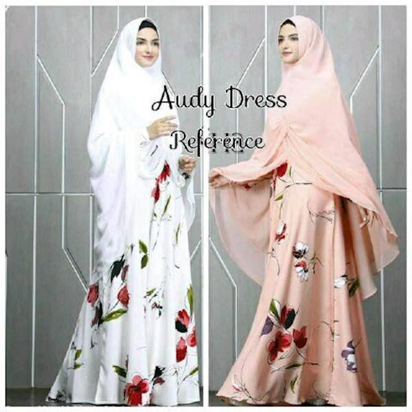 Promo Hari Ini Atk Gamis Syari Audi Maxi Satin Maxmara Syari Sifon Xl Maxi Dress Terusan Hijab Baju